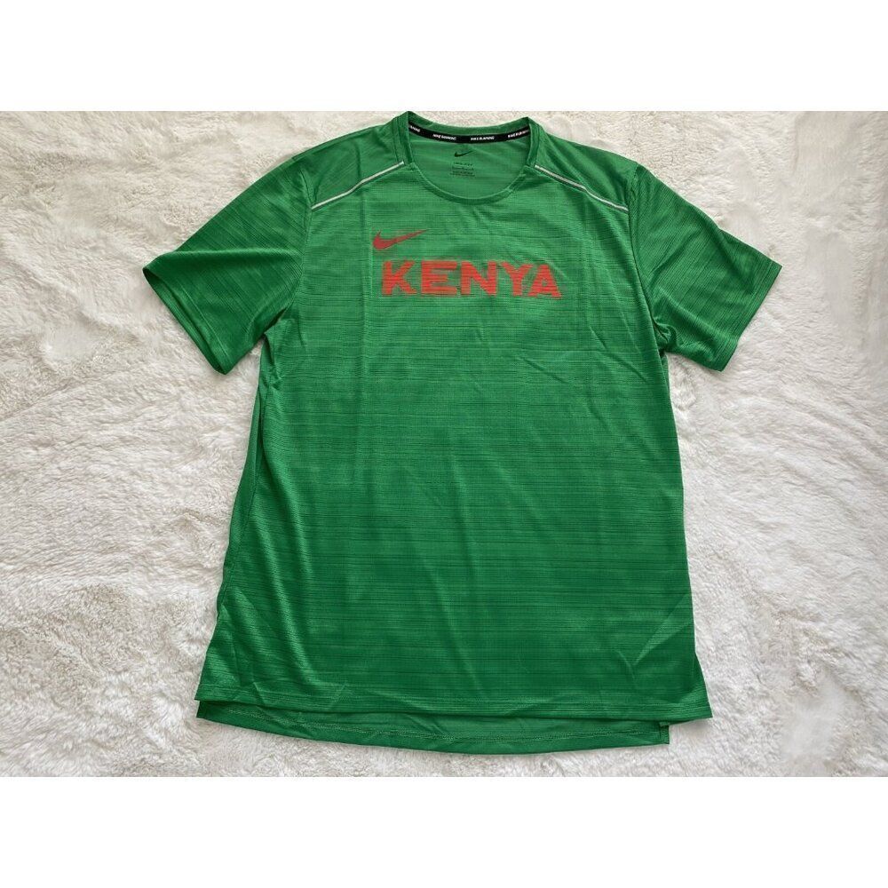 Nike Dri Fit KENYA TEAM ISSUED RUNNING SHIRT GREEN CT0105- 320 Men's Sz L NO TAG